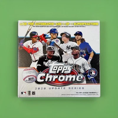 1 DAY AUCTION NEW Topps Chrome 2020 Update Series MLB BASEBALL 28 Cards Mega Box - Image 1 of 4
