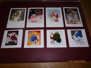 ERIKA OLLER x 8 CHRISTMAS/MILLENNIUM CARDS 1999 UNWRAPPED/NO ENVELOPES *READ* - Picture 1 of 4