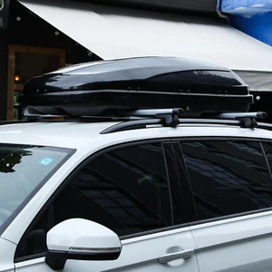 Car Roof Box 320L Hard Rooftop Carrier Storage Black for Camping, Tents & More - Picture 1 of 19