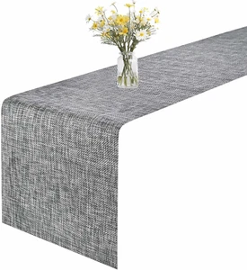 GIVERARE Table Runner, 12X72In Heat-Resistant Woven Vinyl Long Tabletop,Non-Slip - Picture 1 of 12