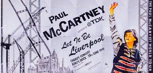PAUL MCCARTNEY LIVERPOOL Huge English Vintage Music Concert Poster Original 1990 - Picture 1 of 19