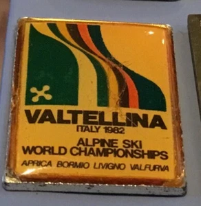 Valtellina Italy Alpine Ski World Championships Pin 1982 Italy - Picture 1 of 1