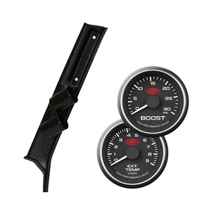 Pillar Pod w/ Black Gauges for Landcruiser 70 76 78 79 Diesel Boost & Ext Temp - Picture 1 of 12