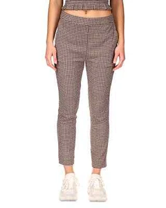 Sanctuary Womens Check Print Textured High Rise Ankle Pants Small NWT $89 (bn20) - Picture 1 of 7