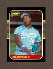 1987 Leaf 35 Bo Jackson Kansas City Royals Rookie Card Ex-Mt