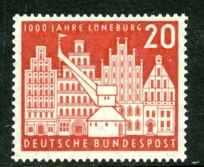 Germany 1956 SC#741 SG #1156 CV$6.50 Millenary of Luneburg VF MNH - Image 1 of 2