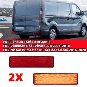 Parachoques reflector luz trasera rojo para Renault Trafic Nissan NV300 Fiat Talento - Imagen 1 de 6