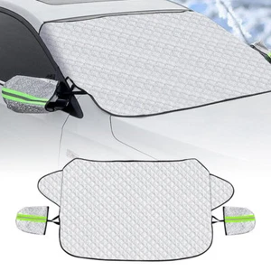 Car Windscreen Cover Ice Frost Shield Snow Protector Sun Shade Winter OY - Picture 1 of 11