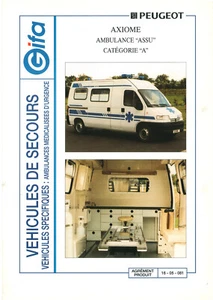 Catalogue prospekt brochure Peugeot Boxer ambulance ASSU Gifa c. 1994 FR - Imagen 1 de 1