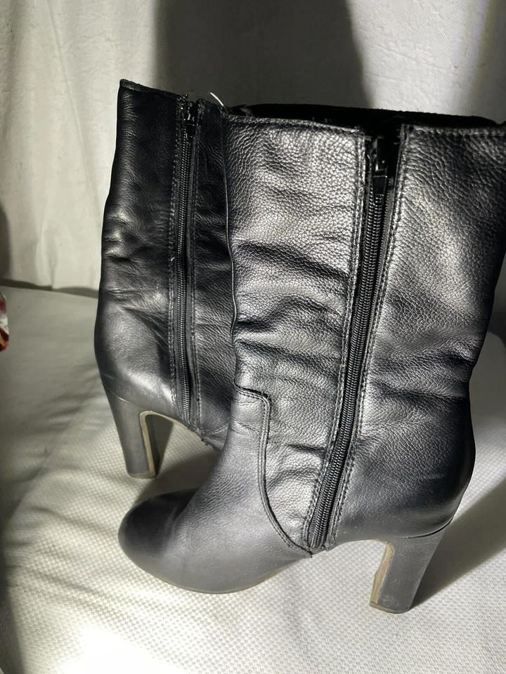 BOTTINES FEMME SCHOLL NOIRES À TALON BLOC POINTURE UK 6 EU 39 - Photo 1/4