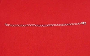 7 ZOLL 14 KT WEISSGOLD PLATTIERT 4 MM HALSKETTE VERLÄNGERER MIT 12 MM KARABINERVERSCHLUSS - Bild 1 von 1