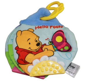 Disney Baby Hello Winnie the Pooh Hunny Crinkle Plush Flip Book Teether Toy 6" - Picture 1 of 5