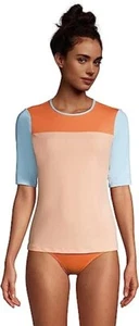 NWT Lands' End Women Long Sleeve Quick Dry UPF50 Rash Guard Size S $80 Z103 - Picture 1 of 3