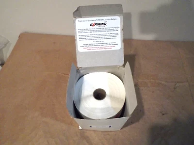 NEW 2 Rolls ZBT4-500 Zebra DT Tab-exp 4” Self Expiring Thermal Label Badges - Image 1 of 3
