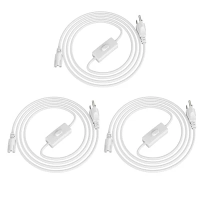 Кабели питания 5 футов 1,5 м для светодиодной трубки светильника T5 T8 3-контактная вилка США - Изображение 1 из 4