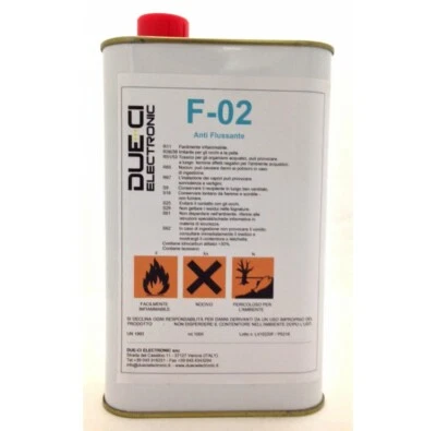 RIMUOVI FLUSSANTE F02 1 Litro DUECI ZF02 2C ELIMINA RESIDUI Pcb Lattina Tanica - Immagine 1 di 4