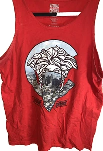 Crooks & Castles Visual Collaboration Medusa Cityscape Tank Top Red Large - Bild 1 von 4
