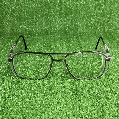 Monturas de gafas de seguridad AO solo Z87-L para hombre gris metalizado borde completo aviador Foto 1 de 4