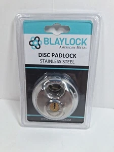 Disc Padlock Stainless Steel With 2 Keys - Picture 1 of 4