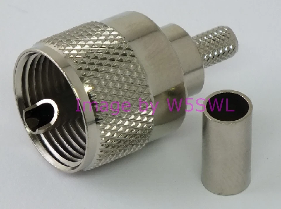 BY W5SWL ® UHF Male Coax Connector RG-58 Crimp 2-Pack - by W5SWL