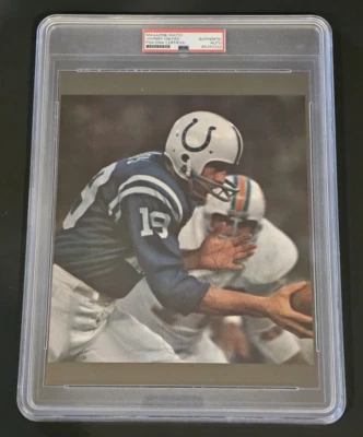 JOHNNY UNITAS Signed Magazine Photo-HALL OF FAME-BALTIMORE COLTS-PSA - Image 1 of 4