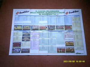 1990 FOOTBALL POSTER CALENDRIER ET EQUIPES COUPE DU MONDE ITALIE ALLEMAGNE BRE - Imagen 1 de 6