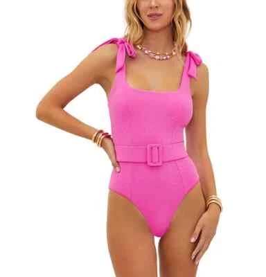Traje de baño Beach Riot L38359 rosa Sydney cuello cuadrado de una pieza talla S Foto 1 de 4