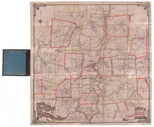 Driving Road Chart della città di Hartford and Vicino. 1884. - Foto 1 di 1