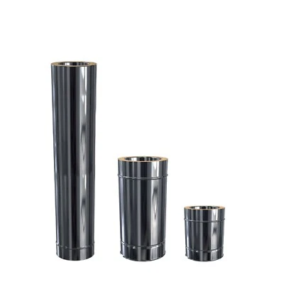 Edelstahl Schornstein Längenelement doppelwandig DW 113-200 mm Kamin Ofen Rohr  - Bild 1 von 4