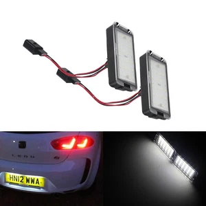 2x LED License Number Plate Light For Seat Altea Arosa Cordoba Ibiza Leon Toledo - Picture 1 of 12