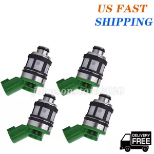 Flow Matched Set of 4 Fuel Injectors for JECS Nissan Altima 2.4L JS4D-5 Green - Picture 1 of 7