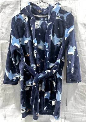 Халат динозавра синий для мальчиков от 4 до 6 лет мягкий полиэстер - Изображение 1 из 4