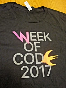 APPLE Software ENGINEER Tee SHIRT Black XL Employee Week of Code Hackathon Swift - Picture 1 of 9