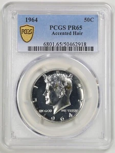1964 50C Accented Hair Proof Kennedy Half Dollar PR65 PCGS 50462918 - Picture 1 of 4