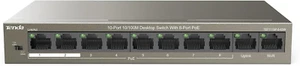 Poe Switch Ethernet 10 Porte 10/100 Mbps, Qos, One-Key VLAN, 8 Porte Poe, 2 Port - Foto 1 di 12