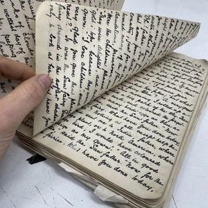 ORIGINAL ANTIQUE Hand Written Scrap Diary Junk Journal 1920s Clipping Art - Picture 1 of 12