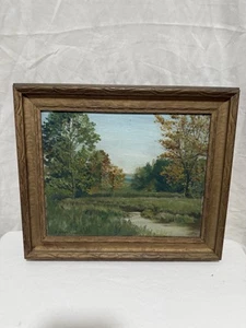 Beautiful Landscape Oil On Canvas Signed G. Elesse Framed - Picture 1 of 3