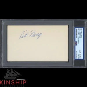 Bill George signed 3x5 Index Card PSA DNA Slab Football HOF Bears Auto C5206 - Picture 1 of 1