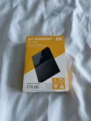 WD 1TB My Passport Black Portable External HDD Storage, PC, Laptop, Xbox & PS - Image 1 of 2