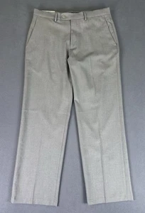 Haggar Pants Slacks Mens 34x30 Grey Oatmeal Expandomatic Wrinkle Free Straight - Picture 1 of 11