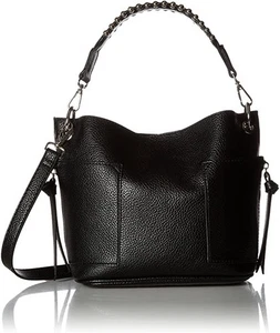 STEVE MADDEN Sammy SM faux-leather beaded strap women's bucket crossbody bag - Picture 1 of 13