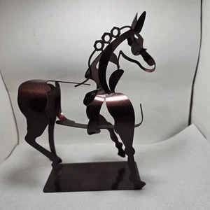 Handcrafted Metal Horse Sculpture – Abstract Folk Art Western Style –... - Picture 1 of 6