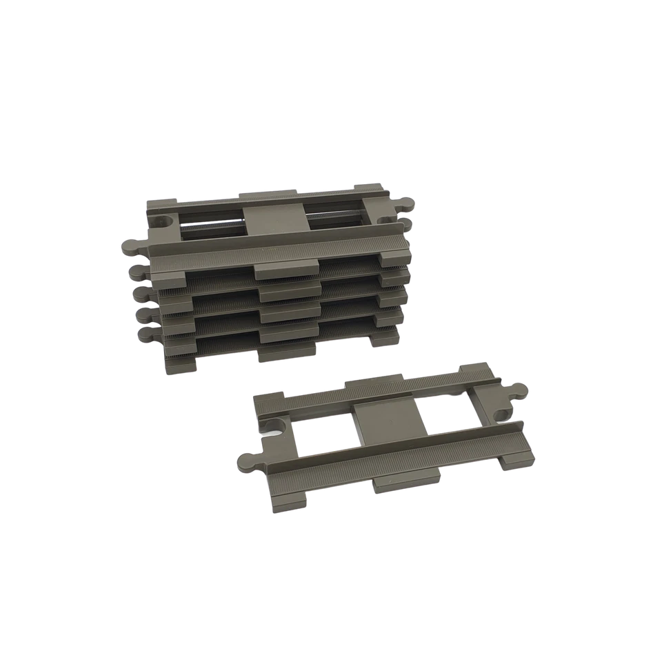 Lego® Duplo TREN 6 GRIS OSCURO FERROCARRIL vía de tren recta (corto) - Imagen 1 de 1