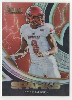 2023 Panini Select Sparks Silver Prizm Lamar Jackson Louisville Cardinals - Image 1 of 2