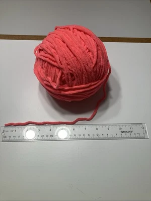 Big Twist Posh? Neon Pink 7.5 Oz Ball Of Thin Chenille Yarn - Image 1 of 3
