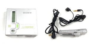 Sony MD Walkman MZ-E77 Mini Disc Player getestet und funktionsfähig Vintage mit Kopfhörer - Bild 1 von 11