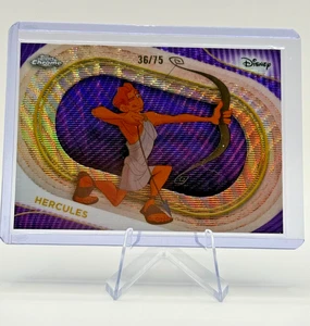 2025 Topps Chrome Disney HERCULES #44 Purple Wave Refractor Hobby Exclusive /75 - Picture 1 of 2