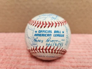 VTG 1993 Angels TEAM AUTOGRAPHED BALL ROALB w/ 27 Signatures "DiMag" ESTATE - Picture 1 of 11