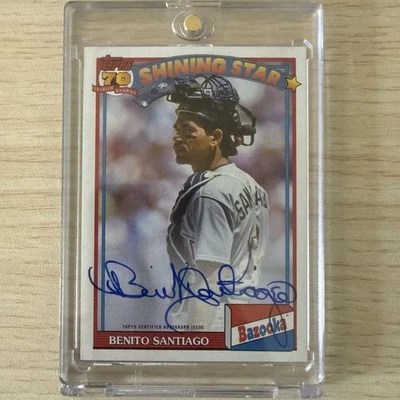 Benito Santiago 2021 Topps Archives Bazooka autógrafo firmado #91BZA-BS Foto 1 de 2