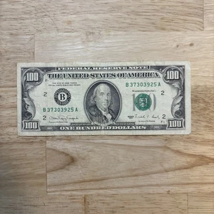 Old 100 Dollar Bill (1990) - Picture 1 of 2